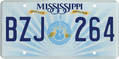 MS license plate BZJ264