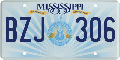 MS license plate BZJ306