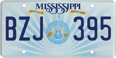 MS license plate BZJ395