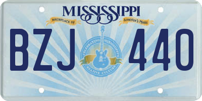MS license plate BZJ440