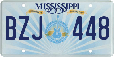 MS license plate BZJ448