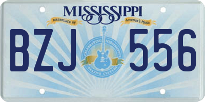 MS license plate BZJ556