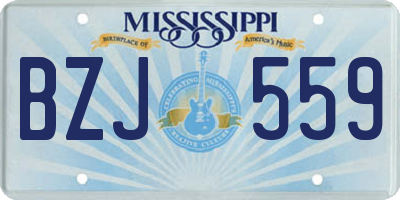 MS license plate BZJ559