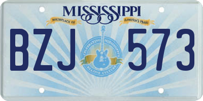 MS license plate BZJ573