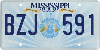 MS license plate BZJ591