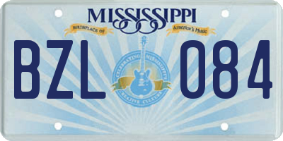 MS license plate BZL084