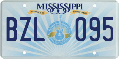 MS license plate BZL095