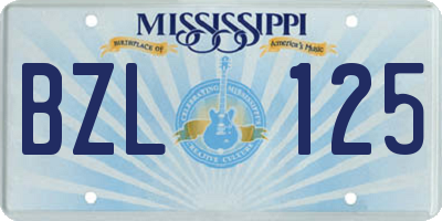 MS license plate BZL125