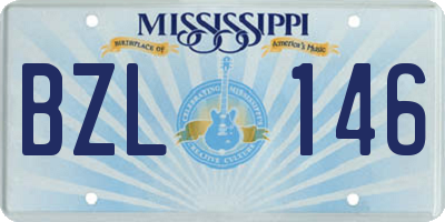 MS license plate BZL146