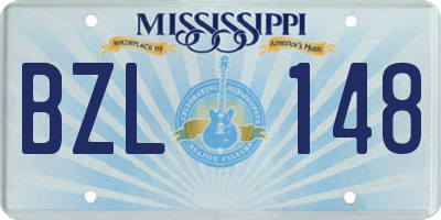 MS license plate BZL148