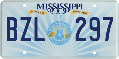 MS license plate BZL297