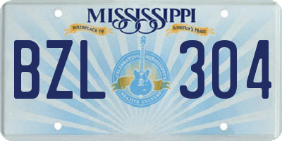 MS license plate BZL304