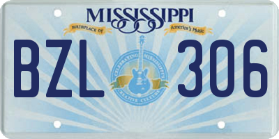 MS license plate BZL306