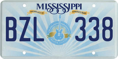 MS license plate BZL338