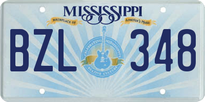 MS license plate BZL348