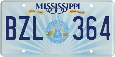 MS license plate BZL364