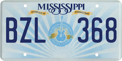MS license plate BZL368