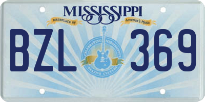 MS license plate BZL369