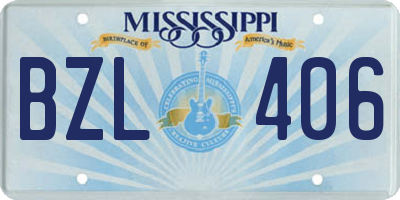 MS license plate BZL406
