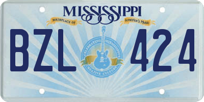 MS license plate BZL424