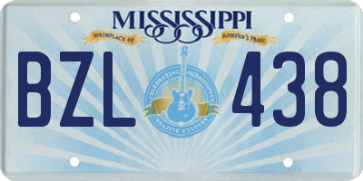 MS license plate BZL438