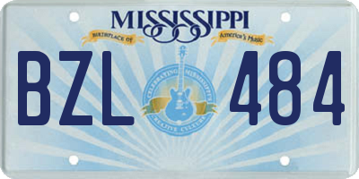 MS license plate BZL484