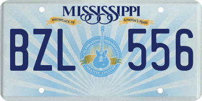MS license plate BZL556