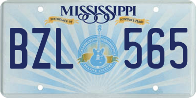 MS license plate BZL565