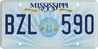 MS license plate BZL590