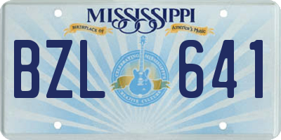 MS license plate BZL641