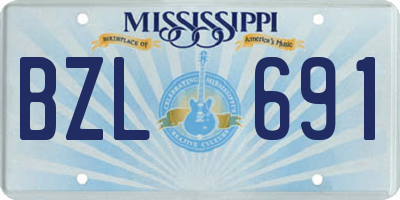 MS license plate BZL691