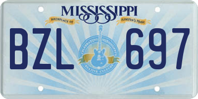 MS license plate BZL697