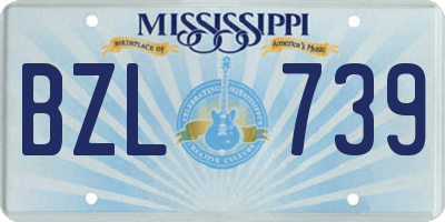 MS license plate BZL739