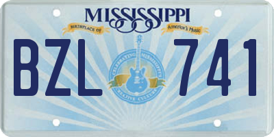 MS license plate BZL741