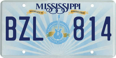 MS license plate BZL814