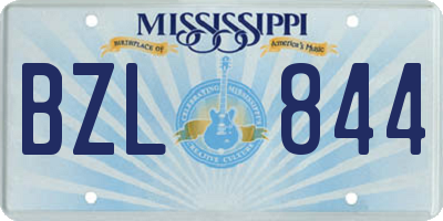 MS license plate BZL844