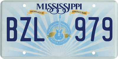 MS license plate BZL979