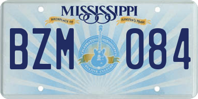 MS license plate BZM084
