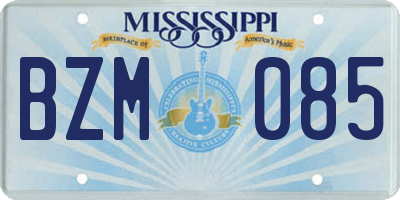 MS license plate BZM085