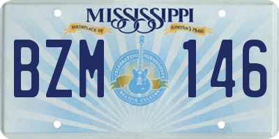 MS license plate BZM146