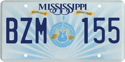 MS license plate BZM155