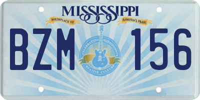 MS license plate BZM156