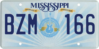 MS license plate BZM166