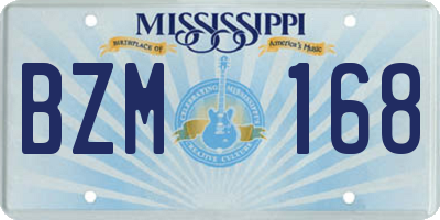 MS license plate BZM168