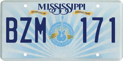 MS license plate BZM171