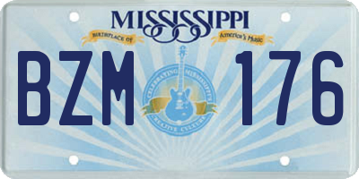 MS license plate BZM176