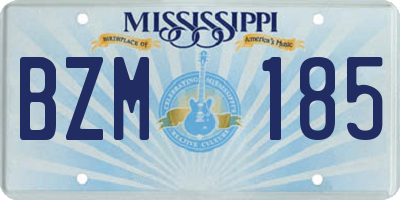 MS license plate BZM185