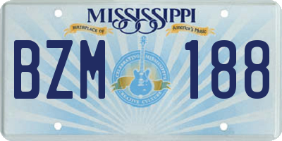MS license plate BZM188