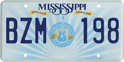 MS license plate BZM198