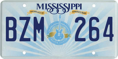 MS license plate BZM264